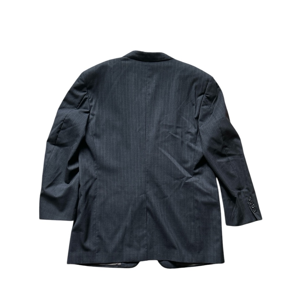 BROOKS BROTHERS Brooksease Blazer Jacket Dark Gray Pinstripe 100% Wool 44R - Picture 3 of 6